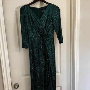 Alex Evenings Sequin Emerald Maxi Formal Dress